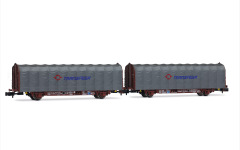 Arnold HN6711 - N - 2-tlg. Set Schiebeplanenwagen Transfesa, RENFE, Ep. V